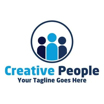 Creative People Logo Vector Design Template Stock Illustration