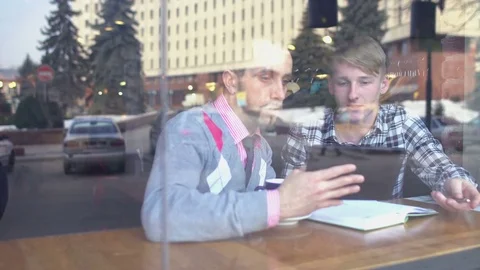 Creative People Meeting At A Cafe Stock Footage 85223524