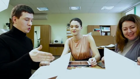 Creative People Working Together in office Stock Footage 79003352