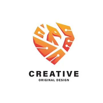 Creative phoenix Tech Logo Stock Illustration