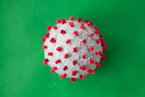 Creative photo of coronavirus sphere 3d model. 库存照片