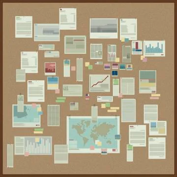 Creative pinboard Stock Illustration