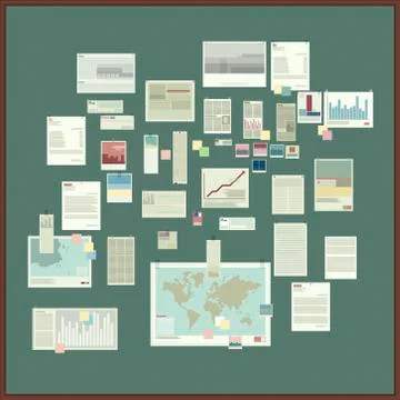 Creative pinboard Stock Illustration