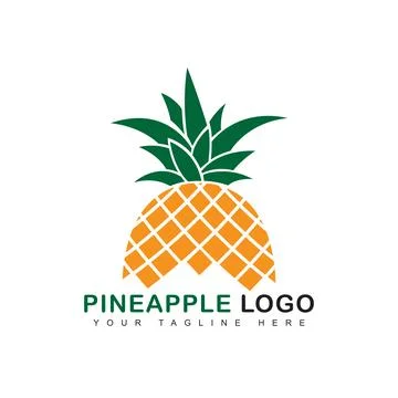 Creative Pineapple Fruit Logo Stock Illustration