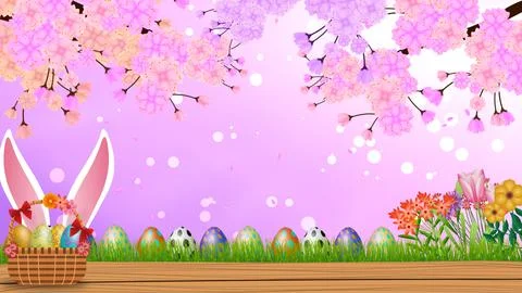 Creative pink textured easter illustration Stock Illustration
