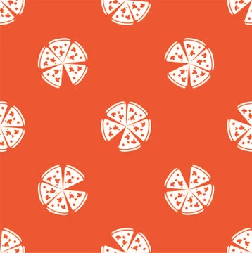 Creative pizza seamless pattern set Illustrazione stock