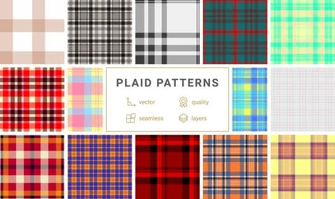 Creative plaid texture developed branding kits. Distinct tartan identity stre Stock Illustration