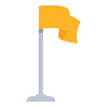 Creative plan flag icon cartoon vector. Goal education Stock Illustration