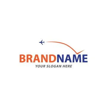 Creative plane logo design Stock Illustration