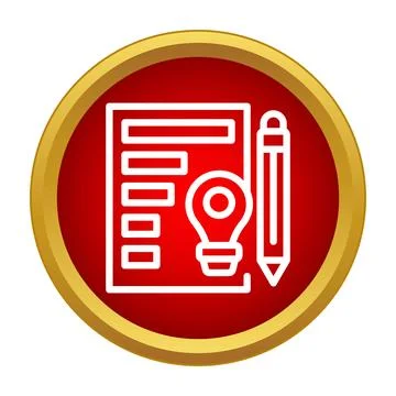 Creative planning and innovative idea development concept icon 스톡 일러스트