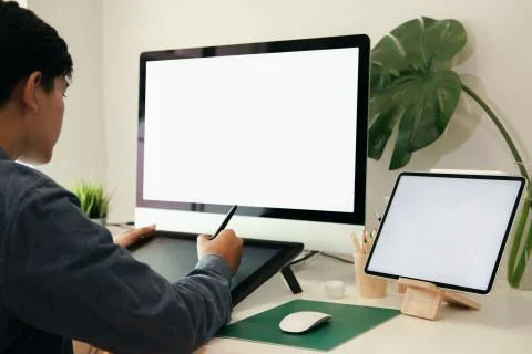 Creative planning application development sketch layout wireframe design. Stock Photos