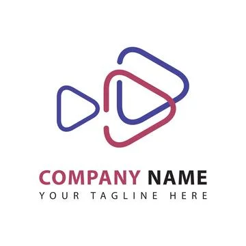 Creative Play Media Logo Stock Illustration