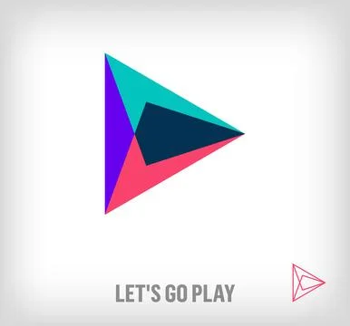 Creative play sign logo. Stock Illustration