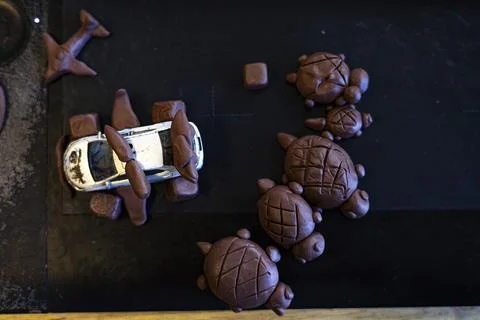 Creative Playtime With Clay Models By A Child Stock Photos