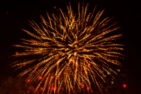 Creative plot, flash of fireworks, blurred background with bokeh elements Stock Photos