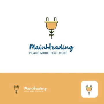 Creative Plough Logo Design. Flat color Logo place for Tagline. Vector Illust Stock Illustration