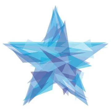 Creative polygon star Stock Illustration