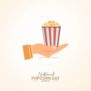 Creative Popcorn Day ads design. National Popcorn Day, Celebrated  January .. Stock Illustration
