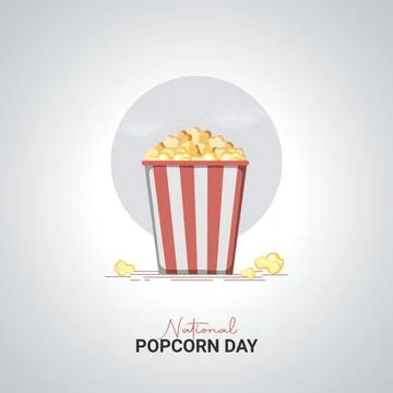 Creative Popcorn Day ads design. National Popcorn Day, Celebrated  January .. Stock Illustration
