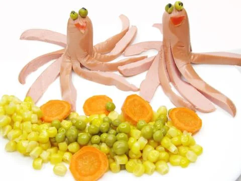 Creative porridge  shape Stock Photos