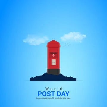 Creative Post Day ads design. world post day, Celebrated in United States i.. Stock Illustration
