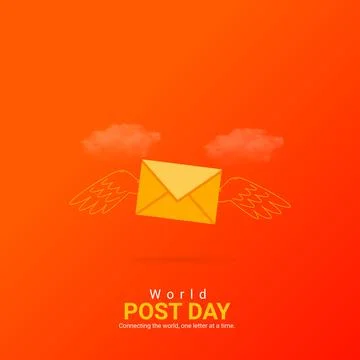 Creative Post Day ads design. world post day, Celebrated in United States i.. Stock Illustration