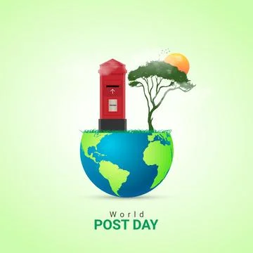 Creative Post Day ads design. world post day, Celebrated in United States i.. Stock Illustration