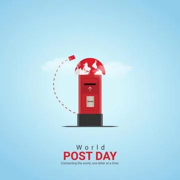 Creative Post Day ads design. world post day, Celebrated in United States i.. Stock Illustration
