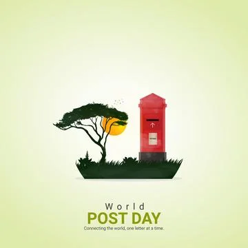 Creative Post Day ads design. world post day, Celebrated in United States i.. Stock Illustration