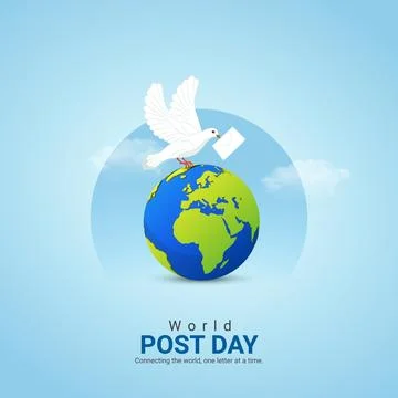 Creative Post Day ads design. world post day, Celebrated in United States i.. Stock Illustration