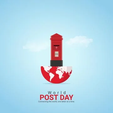 Creative Post Day ads design. world post day, Celebrated in United States i.. Stock Illustration