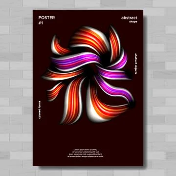 Creative Poster . Acrylic Texture. Trendy Presentation. Illustration Stock Illustration
