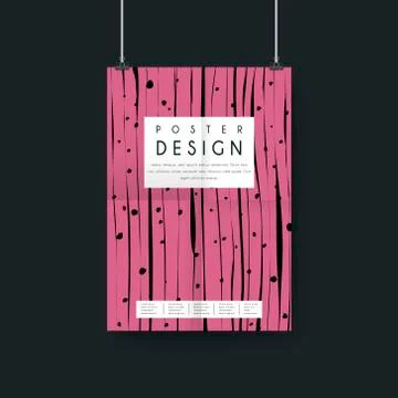 Creative poster template design Stock Illustration