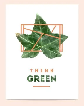 Creative poster for 'think green' Stock Illustration