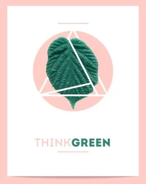 Creative poster for 'think green' Stock Illustration
