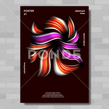 Creative Poster Vector. Acrylic Texture. Trendy Presentation. Illustration Stock Illustration