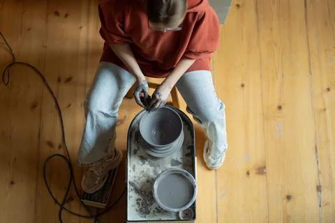 Creative pottery workshop makes exclusive handmade exclusive ceramic interior Photos