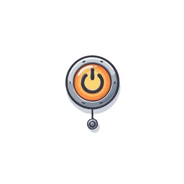 Creative power icon design illustration of a futuristic style, on and off s.. Stock Illustration