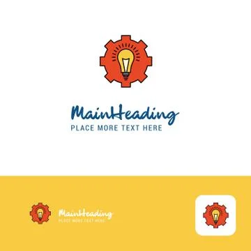 Creative Power setting Logo Design. Flat color Logo place for Tagline. Vector Illustrazione stock
