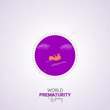 Creative Prematurity Day ads design. World Prematurity Day, Celebrated Nove.. Stock Illustration