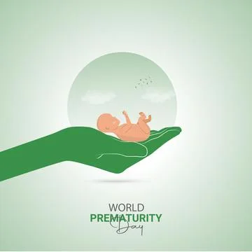 Creative Prematurity Day ads design. World Prematurity Day, Celebrated Nove.. Stock Illustration