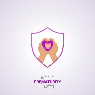 Creative Prematurity Day ads design. World Prematurity Day, Celebrated Nove.. Stock Illustration
