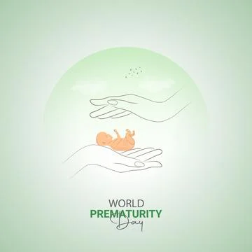 Creative Prematurity Day ads design. World Prematurity Day, Celebrated Nove.. Stock Illustration