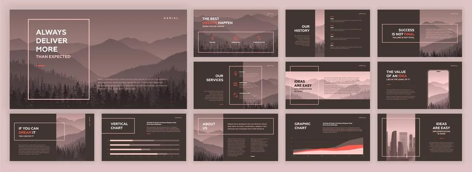 Creative presentation template for architects. Stock Illustration