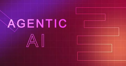 Creative presentational bg for AGENTIC AI. Strategic planning and preparati.. Illustrazione stock