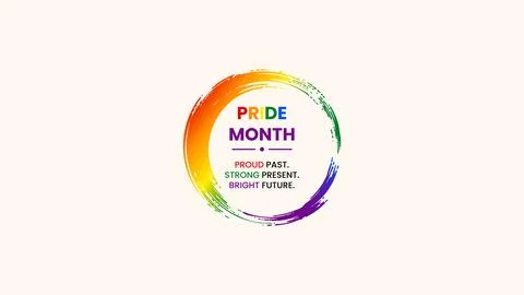 Creative Pride Month Rainbow Circle Design 스톡 일러스트