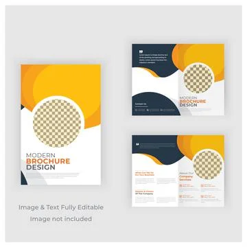 Creative Printable bi fold Brochure Template Design Layout Stock Illustration