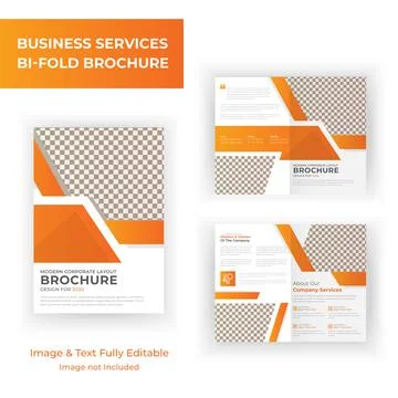 Creative Printable bi fold Brochure Template Design Layout with gradient Stock Illustration