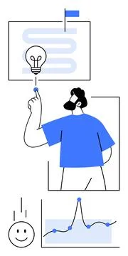 Creative Problem Solving and Decision Making in Modern Business Strategy Stock Illustration