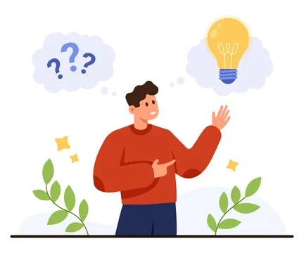 Creative Problem Solving and Idea Generation Stock Illustration